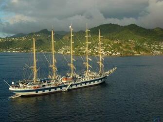 Desktop Wallpaper Royal Clipper Steel Hulled Five Masted Fully