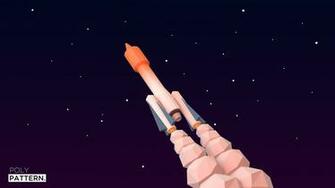 Wallpaper Rocket Launch 4k 5k iPhone Low Poly
