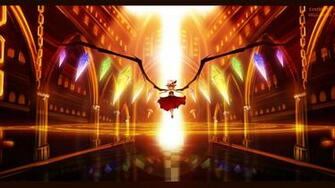 Red Eyes Touhou Vampire Watermark Wings Wallpaper