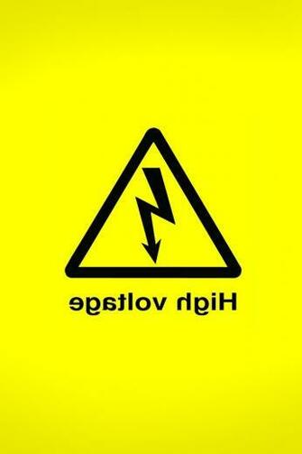 Warning High Voltage iPhone HD Wallpaper