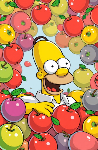 Homer Simpson Apple Wallpaper