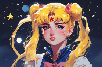 Usagi Tsukino Realistic Cute Colorful Oil Painting Ai Art HD By