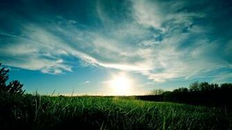 Sunrise Over An Open Field Full 1080p Ultra HD Wallpaper