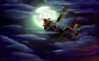 Flying Thousand Sunny Anime One Piece Wallpaper HD
