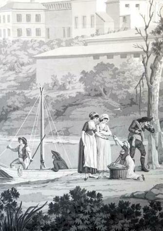 19thc Zuber Grisaille Wallpaper Screen At 1stdibs