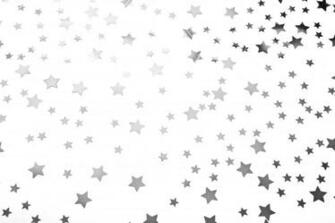 Silver Stars On White
