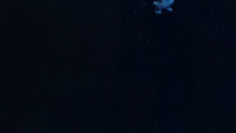 Abstract Dark Blue Background Ink In Water Close Up