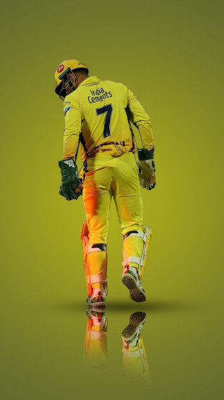 Dhoni Csk Back Pose Ms Photos Wallpaper