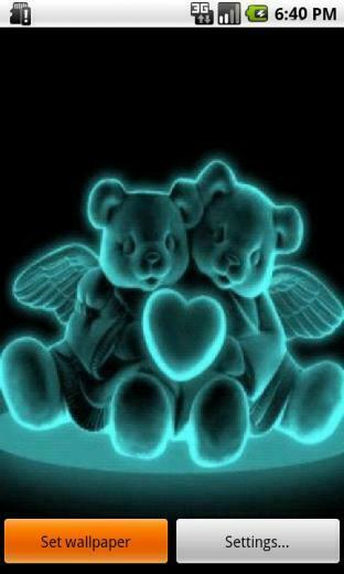Neon Bears In Love Live Wallpaper For Your Android
