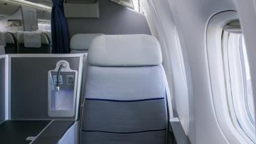 Business Class Airplane Seat Virtual Background