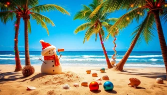 Christmas At The Beach Wallpaper