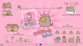 Pusheen Cat Skin For Xwidget Cleodesktop