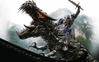 Optimus Prime On Dinobot Wallpaper HD Background