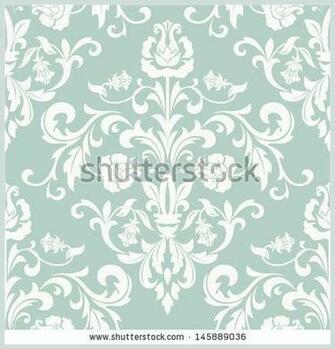 Damask Seamless Floral Pattern Royal Wallpaper Flowers On A Blue