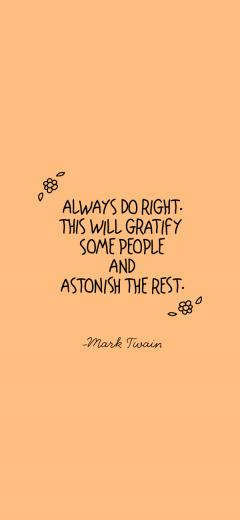 iPhone Wallpaper Featuring A Mark Twain Quote About Doing