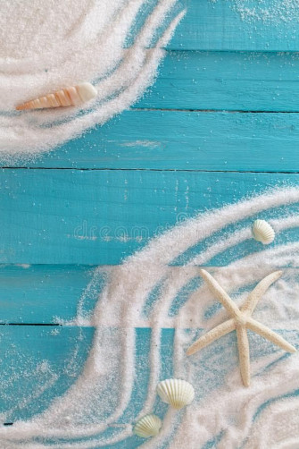 Sand On Wood Background Summer Beach With