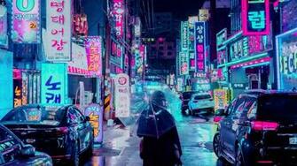 Neon Street Wallpaper Top Background