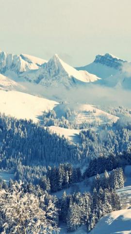 Mountains Snow Mobile Wallpaper Mobiles Wall Landscape
