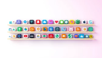Desktop Icon Shelf Wallpaper