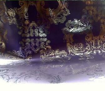 Skull Damask Purple On Silver Mylar Dig Designer