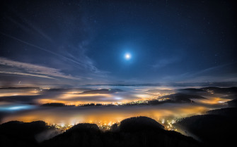 Night Stars Landscape Wallpaper HD