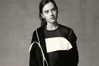 Black White Daisy Ridley Wallpaper Full HD Pictures