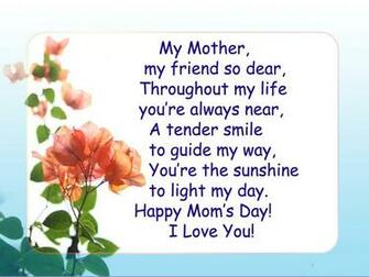 Christian Mothers Day Poems Wallpaper