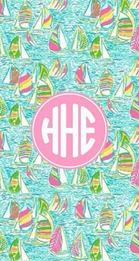 Monogram Lilly Pulitzer iPhone Wallpaper I P H O N E W A L