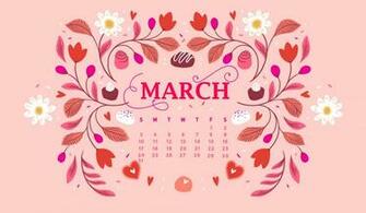 March Desktop Background Screensaver Calendar
