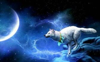 Fondo Escritorio Fantas A Lobo Y Luna Wallpaper