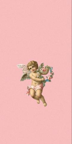 Pink Cherub Wallpaper In Phone