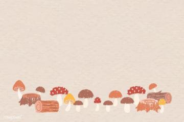Autumn Mushroom Themed Background Vector Premium Image By