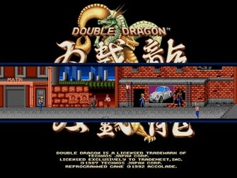 Retro Double Dragon Wallpaper Stock Photos