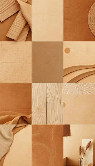 Collage Brown Wallpaper