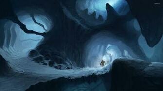 Astronauts In The Icy Cave Wallpaper Fantasy