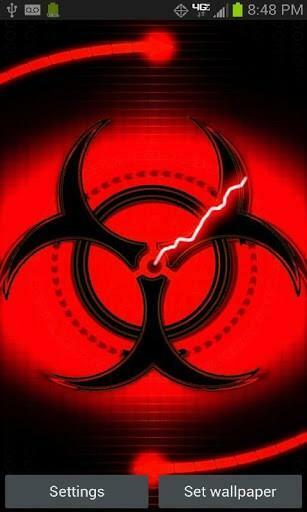 Red Biohazard Wallpaper Live App