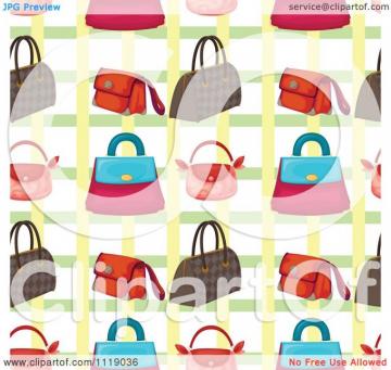 Cartoon Seamless Purse Background Pattern Royalty Vector