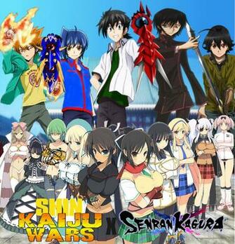 Shin Kaiju Wars X Senran Kagura Poster By Gojimon452 On