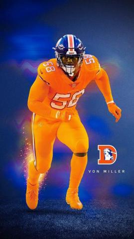 Von Miller Mvp Strip Sack Attack Broncos Colors Denver
