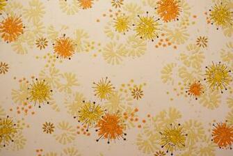 Vintage Wallpaper Orange Retro 70s 1970s Yellow