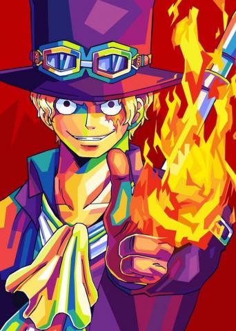 Sabo Pop Art Poster By Anthony Gabriel Displate Manga Anime