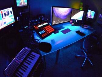 Small Home Recording Studio Showing Off Some Nice Equipment
