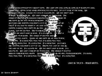 Tokio Hotel Lyric Wallpaper By Vanskof