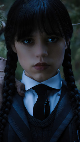 Wednesday Addams And Thing Netflix Series 4k Wallpaper iPhone HD