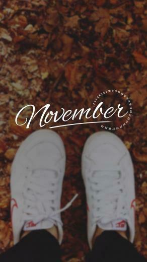 November Desktop Calendar Wallpaper Paper Leaf