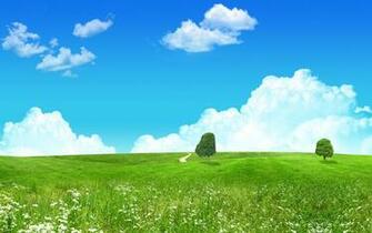 Lovely Green Landscape Wallpaper HD