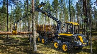 Wallpaper Forwarder Ponsse Wisent 8w Wood Log
