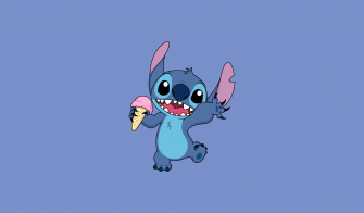 Stitch Wallpaper 4k Disney Cartoon Blue