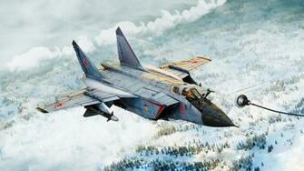 Artwork Military Aircraft Vehicle Mig 31b