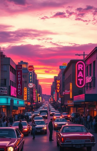 Retro Aesthetic City Wallpaper